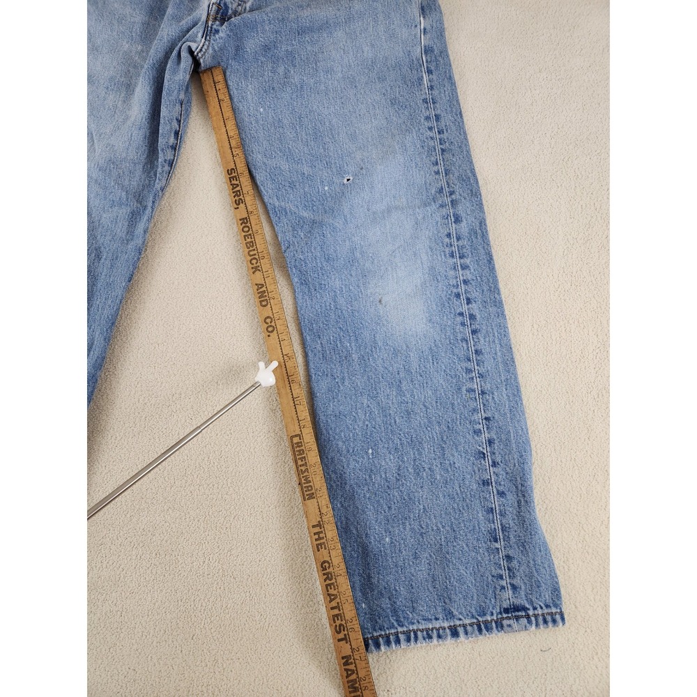 VTG Men's Levis 501 Buttonfly Blue Jeans Tag Size 36x30 Distressed - Picture 6 of 11